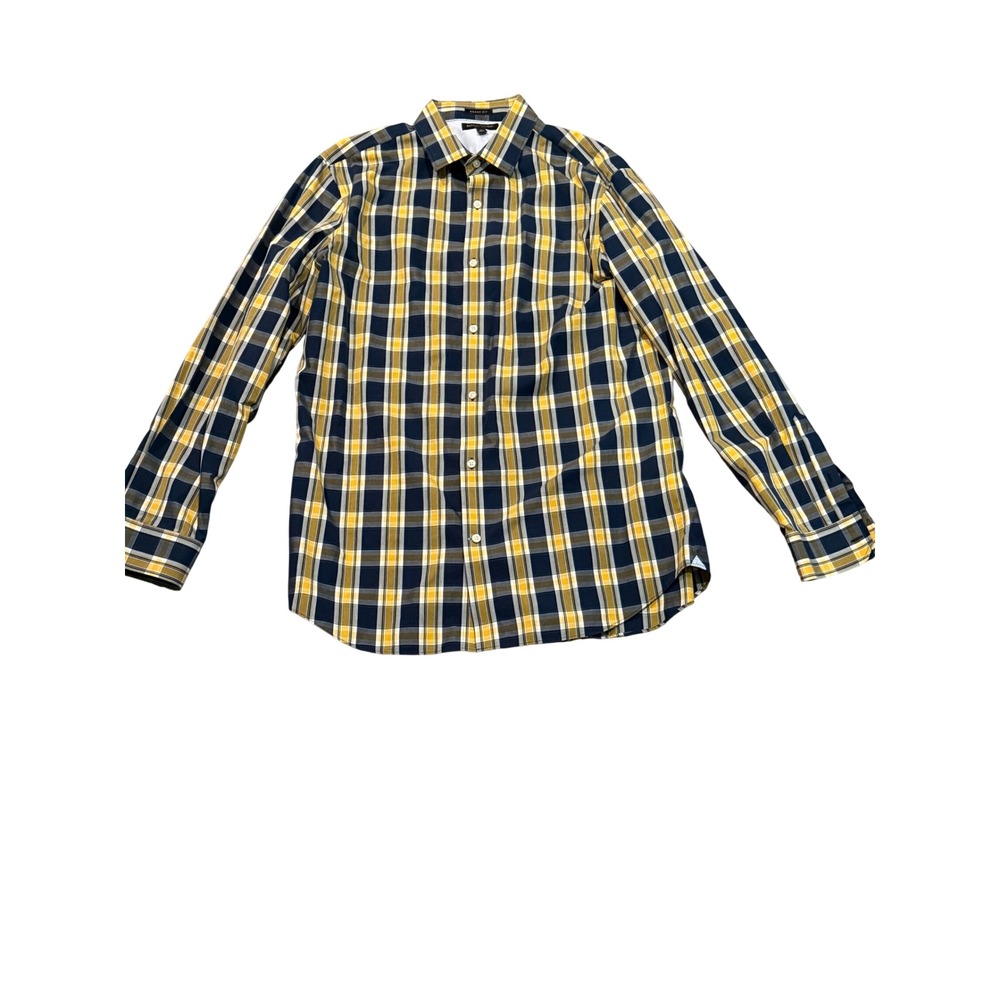 Banana Republic Grant Fit Men's Non Iron Plaid Button Down Shirt XL
